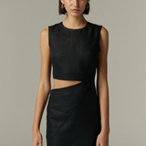 Vestido Corcega Lino Negro