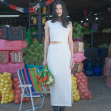 Vestido Córcega Lino Blanco