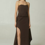 Corset Gabardina Café