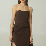 Corset Gabardina Café