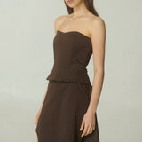 Corset Gabardina Café