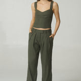 Pantalón Paul Lino Verde