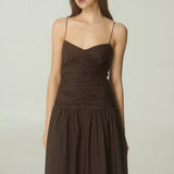 Vestido Cleo Popelina Café
