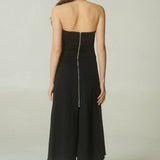 Vestido Strapless Denim Negro