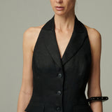 Gilet Antibes Lino Negro