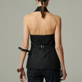 Gilet Antibes Lino Negro