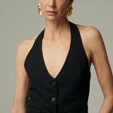 Gilet Biarritz Lino Negro