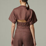 Gilet Milano Lino Café