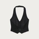 Gilet Biarritz Lino Negro