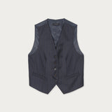 Gilet Lana Azul Rayada
