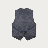 Gilet Lana Azul Rayada