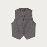 Gilet Lana Cuadros Café