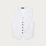 Gilet Saint Tropez Lino Crudo Rayado