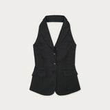 Gilet Antibes Lino Negro
