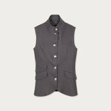 Gilet Cannes Lino Gris Rayado