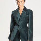 Blazer Over Terciopelo Verde