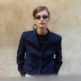 Blazer Lyon Lino Azul
