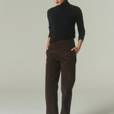 Pantalón Isabel Cotelé Café