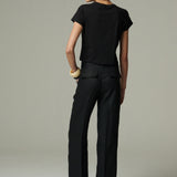Pantalón Lalalou Lino Negro
