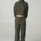Pantalón Lalalou Lino Verde
