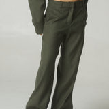 Pantalón Lalalou Lino Verde