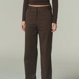 Pantalón Lalalou Gabardina Café