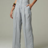 Pantalón Montpellier Lino Celeste