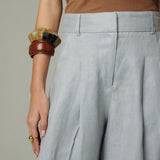 Pantalón Montpellier Lino Celeste