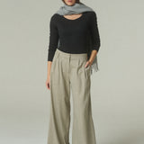 Pantalón Tere Lana Espiga Beige