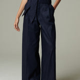 Pantalón Reims Lino Azul