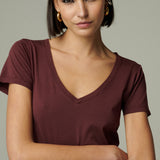 Polera Famel Algodón Burdeo