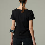 Polera Famel Algodón Negro