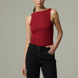 Polera Liviana Rib Burdeo