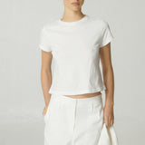 Polera Perfecta Algodón Blanca