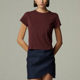 Polera Perfecta Algodón Burdeo