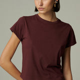 Polera Perfecta Algodón Burdeo