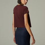 Polera Perfecta Algodón Burdeo