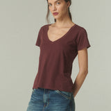 Polera Famel Algodón Burdeo