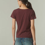 Polera Famel Algodón Burdeo
