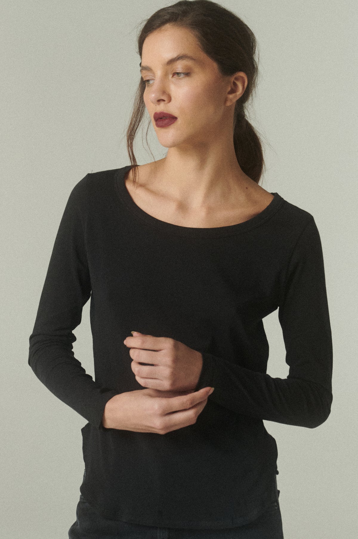 Polera Rivoli Algodón Negra
