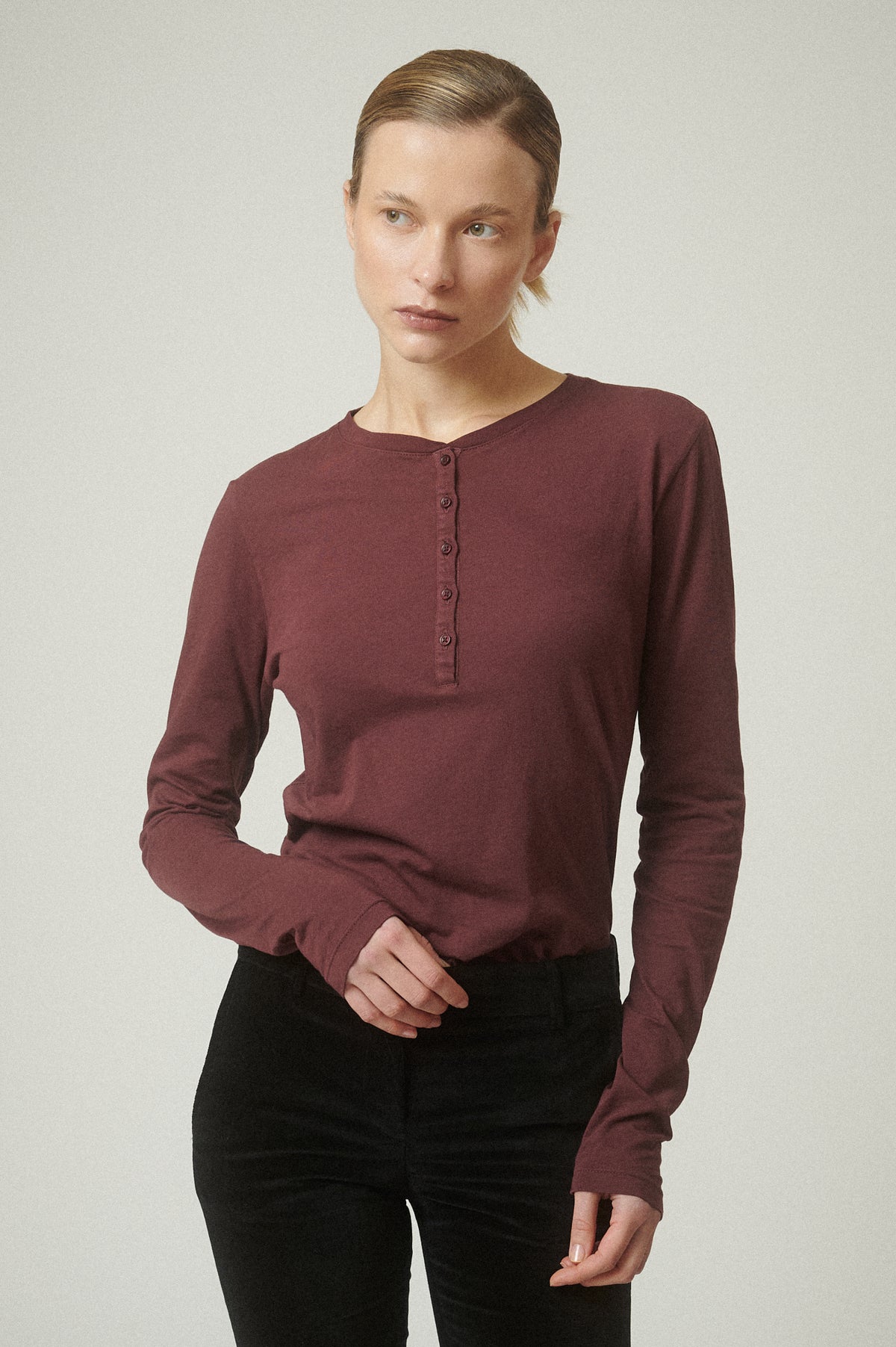 Polera Soho Algodón Burdeo