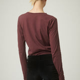 Polera Soho Algodón Burdeo