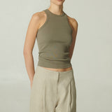 Polera Eva Rib Verde Oliva