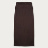 Pollera Amarra Gabardina Café