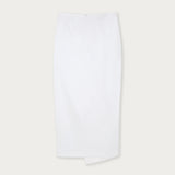 Pollera Nudo Lino Blanco