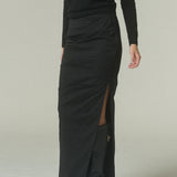 Pollera Lápiz Gabardina Negra