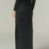Pollera Lápiz Gabardina Negra