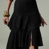 Pollera Pisa Lino Negro