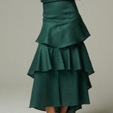 Pollera Pisa Lino Verde