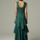 Pollera Pisa Lino Verde